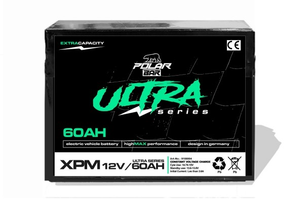 Polar Bär Ultra Serie XPM 12V 60Ah wartungsfrei AGM Akku Powerbatterie